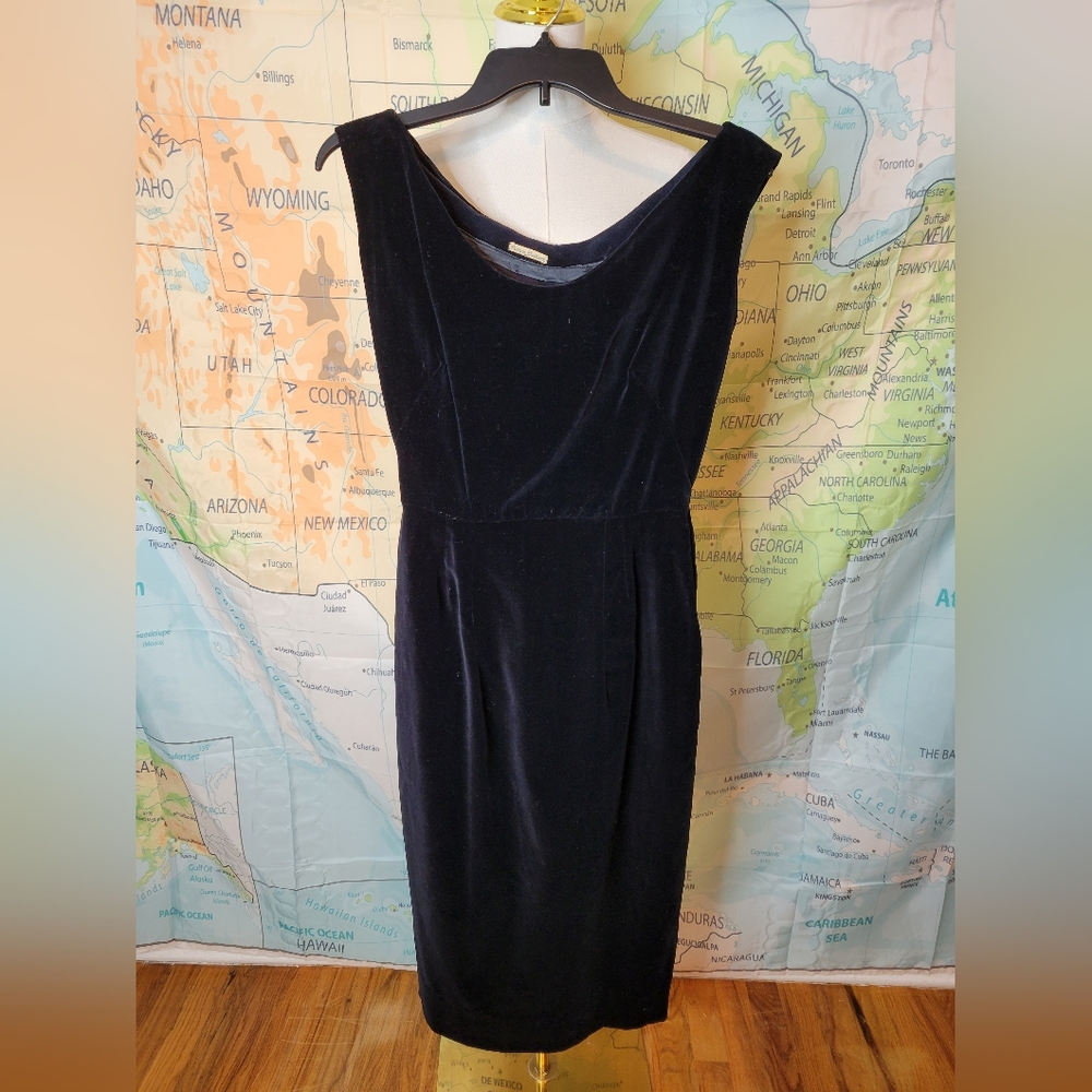1950s Elegant Black Velvet Dress, The Tage Says Patricia Bludworth